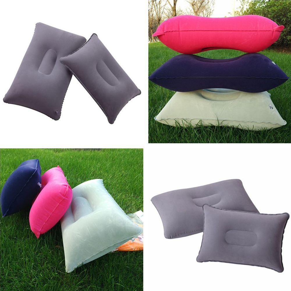 Portable Ultralight Inflatable Pillow PVC Nylon Air Pillow Sleep Cushion Travel Bedroom Hiking Beach Car Plane Head Rest Support Convenient Ultralight Inflatable Air Pillow Sleep Cushion Travel Bedroom Hiking Beach Car Plane Stevvex