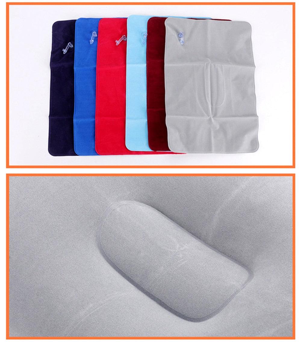 Portable Ultralight Inflatable PVC Nylon Air Pillows Camping Sleep Cushion Travel Hiking Beach Car Plane Head Rest Camp Gears Convenient Ultralight Inflatable Air Pillow Sleep Cushion Travel Bedroom Hiking Beach Car Plane Ultralight Inflatable Pillow Stevvex