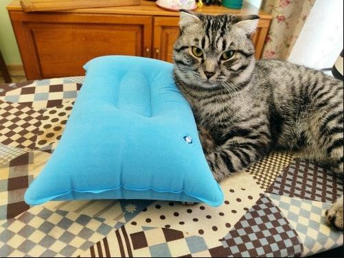 Portable Ultralight Inflatable PVC Nylon Air Pillows Camping Sleep Cushion Travel Hiking Beach Car Plane Head Rest Camp Gears Convenient Ultralight Inflatable Air Pillow Sleep Cushion Travel Bedroom Hiking Beach Car Plane Ultralight Inflatable Pillow Stevvex
