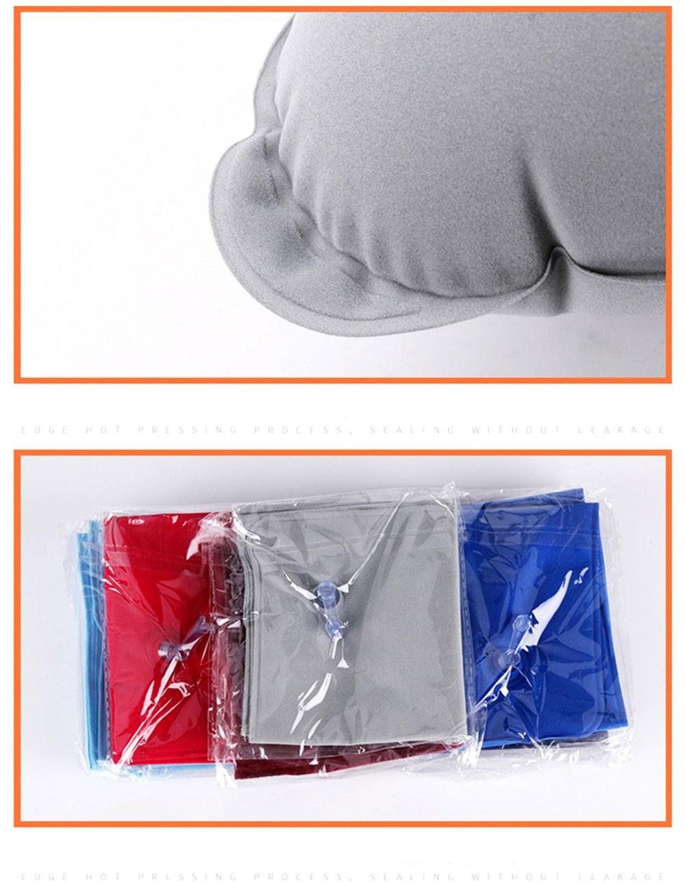 Portable Ultralight Inflatable PVC Nylon Air Pillows Camping Sleep Cushion Travel Hiking Beach Car Plane Head Rest Camp Gears Convenient Ultralight Inflatable Air Pillow Sleep Cushion Travel Bedroom Hiking Beach Car Plane Ultralight Inflatable Pillow Stevvex