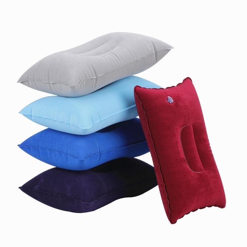 Portable Ultralight Inflatable PVC Nylon Air Pillows Camping Sleep Cushion Travel Hiking Beach Car Plane Head Rest Camp Gears Convenient Ultralight Inflatable Air Pillow Sleep Cushion Travel Bedroom Hiking Beach Car Plane Ultralight Inflatable Pillow Stevvex
