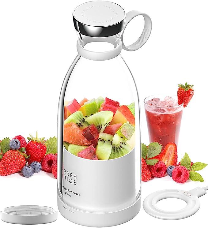 Portable White Blender Powered Blender Electric Juicer Mini Blender Multifunction Juice Maker Machine Blender Smoothies Juice Mixer Stevvex