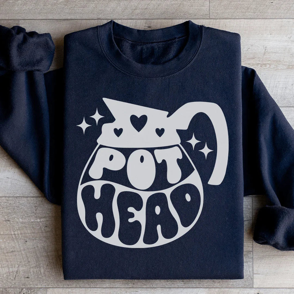 Pot Head Coffee Sweatshirt Peachy Sunday