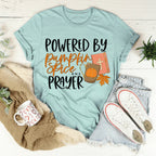 Powered By Pumpkin Spice & Prayer Tee