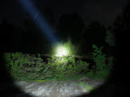 Powerful Flashlight Rechargeable Waterproof Searchlight Powerful Long Beam Distance LED Super Bright Flashlight Cree Torch with  Ramping Indicator USB Charger Super Bright Torch Best For Hiking Hunting Camping Outdoor Sport Stevvex