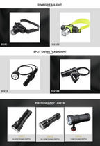 Powerful LED Rechargeable Dive Flashlight Cree Diving Flashlight Underwater Waterproof  High Lumen LED Scuba Diving  Torch Flashlight For Scuba Diving Underwater Torch Stevvex
