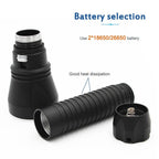 Powerful LED Rechargeable Dive Flashlight Cree Diving Flashlight Underwater Waterproof  High Lumen LED Scuba Diving  Torch Flashlight For Scuba Diving Underwater Torch Stevvex