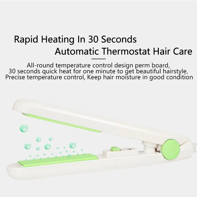 Mini Portable Hair Iron Hair Straightener Curler Professional Hair Irons Ceramic Pi-Mart
