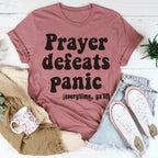 Prayer Defeats Panic Tee Peachy Sunday
