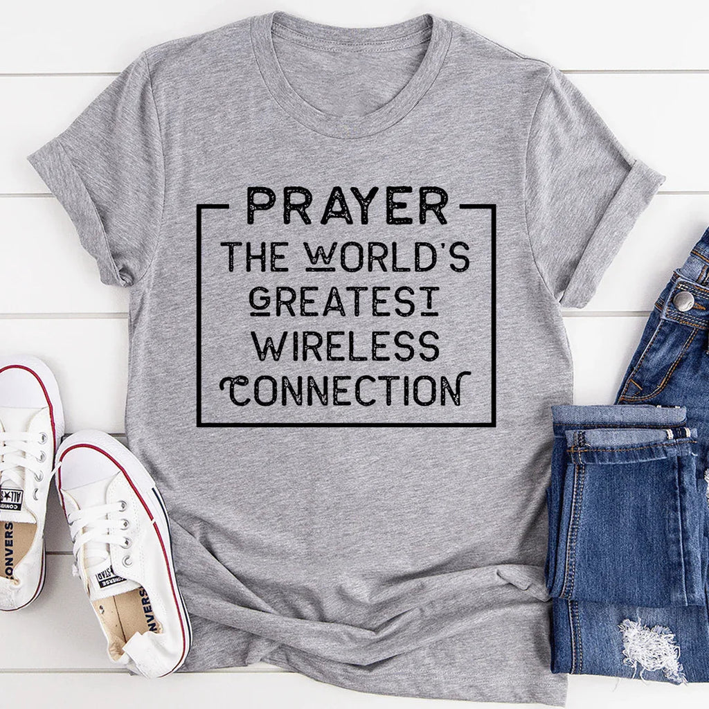 Prayer The World's Greatest Wireless Connection Tee - SJB-DIAMOND ELITES