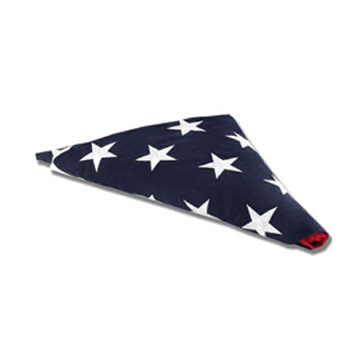 Folded Flag – Pre Folded American flag Made in The USA with Fully Embroered Stars and Sewn Stripes The Military Gift Store