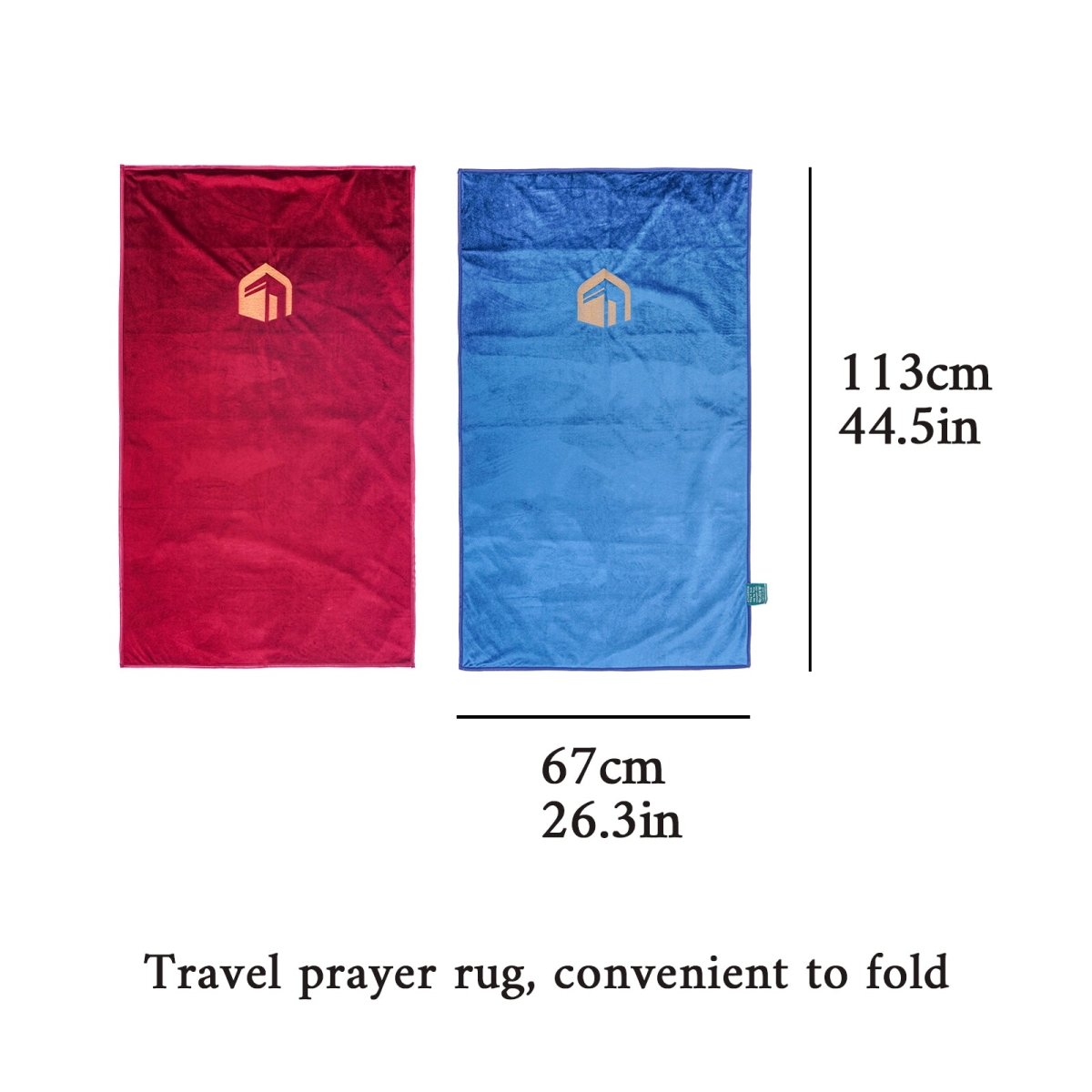 Premium German Velvet Travel Prayer Mat – Waterproof Compact Hypoallergenic Prayer Mat (MR080)