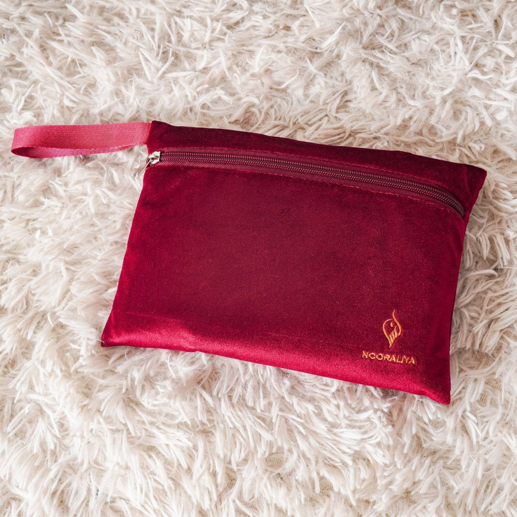 Premium German Velvet Travel Prayer Mat – Waterproof Compact Hypoallergenic Prayer Mat (MR080)