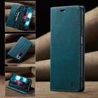 Premium Leather PU Flip Case Magnetic Flip Case Card Slot Silicone Bumper Protective Case For Xiaomi Redmi Note 10 Case Flip Matte Leather Cover For Redmi Note 10 s Por Max 10s Case Luxury Wallet Strong Magnetic Cover Stevvex