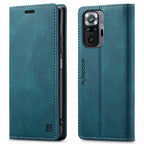 Premium Leather PU Flip Case Magnetic Flip Case Card Slot Silicone Bumper Protective Case For Xiaomi Redmi Note 10 Case Flip Matte Leather Cover For Redmi Note 10 s Por Max 10s Case Luxury Wallet Strong Magnetic Cover Stevvex