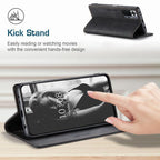 Premium Leather PU Flip Case Magnetic Flip Case Card Slot Silicone Bumper Protective Case For Xiaomi Redmi Note 10 Case Flip Matte Leather Cover For Redmi Note 10 s Por Max 10s Case Luxury Wallet Strong Magnetic Cover Stevvex
