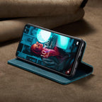 Premium Leather PU Flip Case Magnetic Flip Case Card Slot Silicone Bumper Protective Case For Xiaomi Redmi Note 10 Case Flip Matte Leather Cover For Redmi Note 10 s Por Max 10s Case Luxury Wallet Strong Magnetic Cover Stevvex