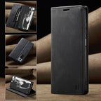 Premium Leather PU Flip Case Magnetic Flip Case Card Slot Silicone Bumper Protective Case For Xiaomi Redmi Note 10 Case Flip Matte Leather Cover For Redmi Note 10 s Por Max 10s Case Luxury Wallet Strong Magnetic Cover Stevvex
