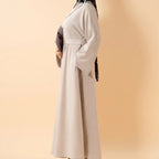 Premium Linen Effect Pullover Abaya with Pockets (MA341)