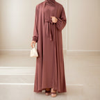 Premium Nida Zoom Open Abaya 3-Piece Set (MOA239) Mariam's Collection