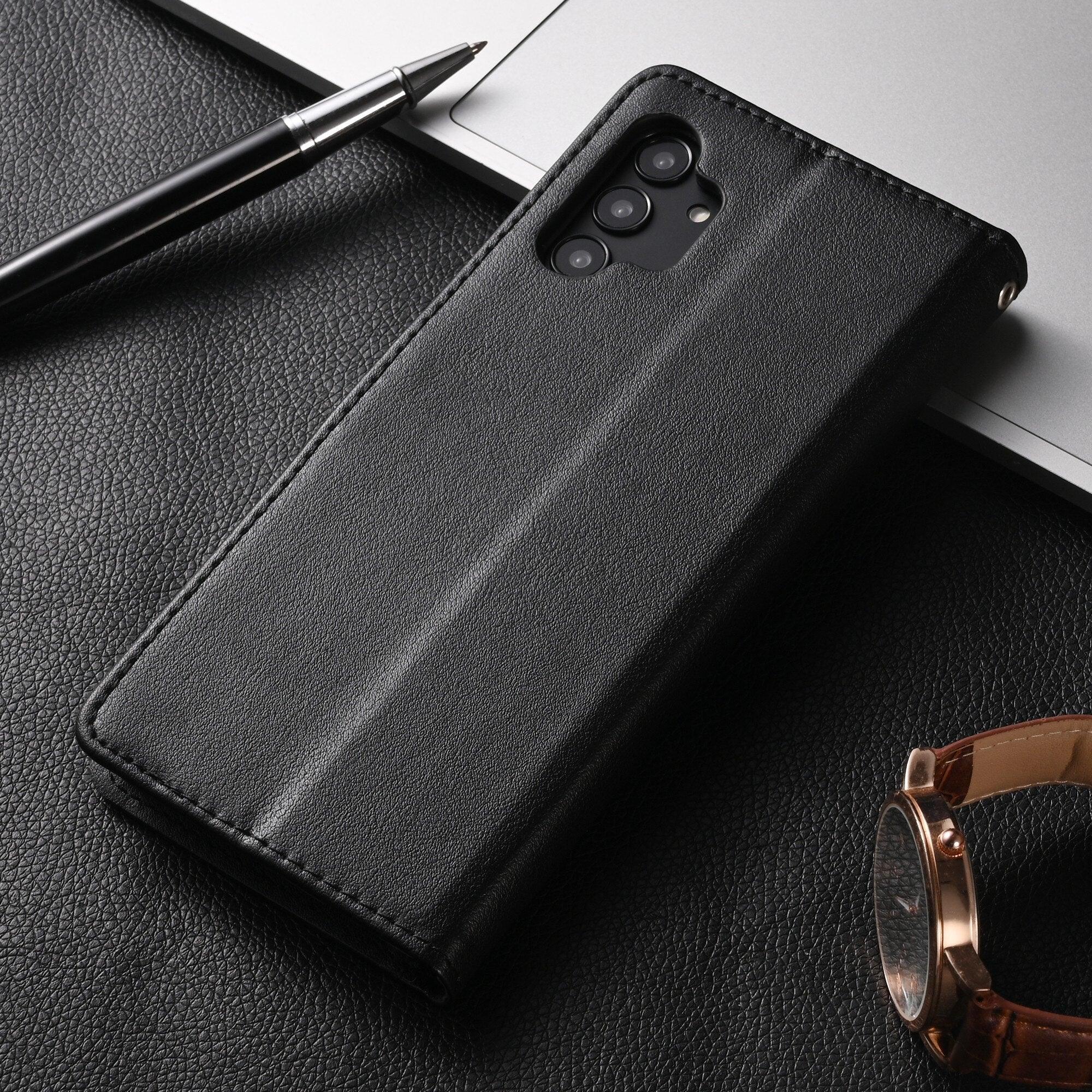 Premium PU /  Leather Case Magnetic Closure Protective Flip Wallet Case Cover Leather Case for Xiaomi Redmi Note 11S 10 10S 9 9S 9T 8T 8 7 6 5 5A Pro Max 4X 9A 8A 7A 6A POCO X3 NFC Flip Wallet Stevvex