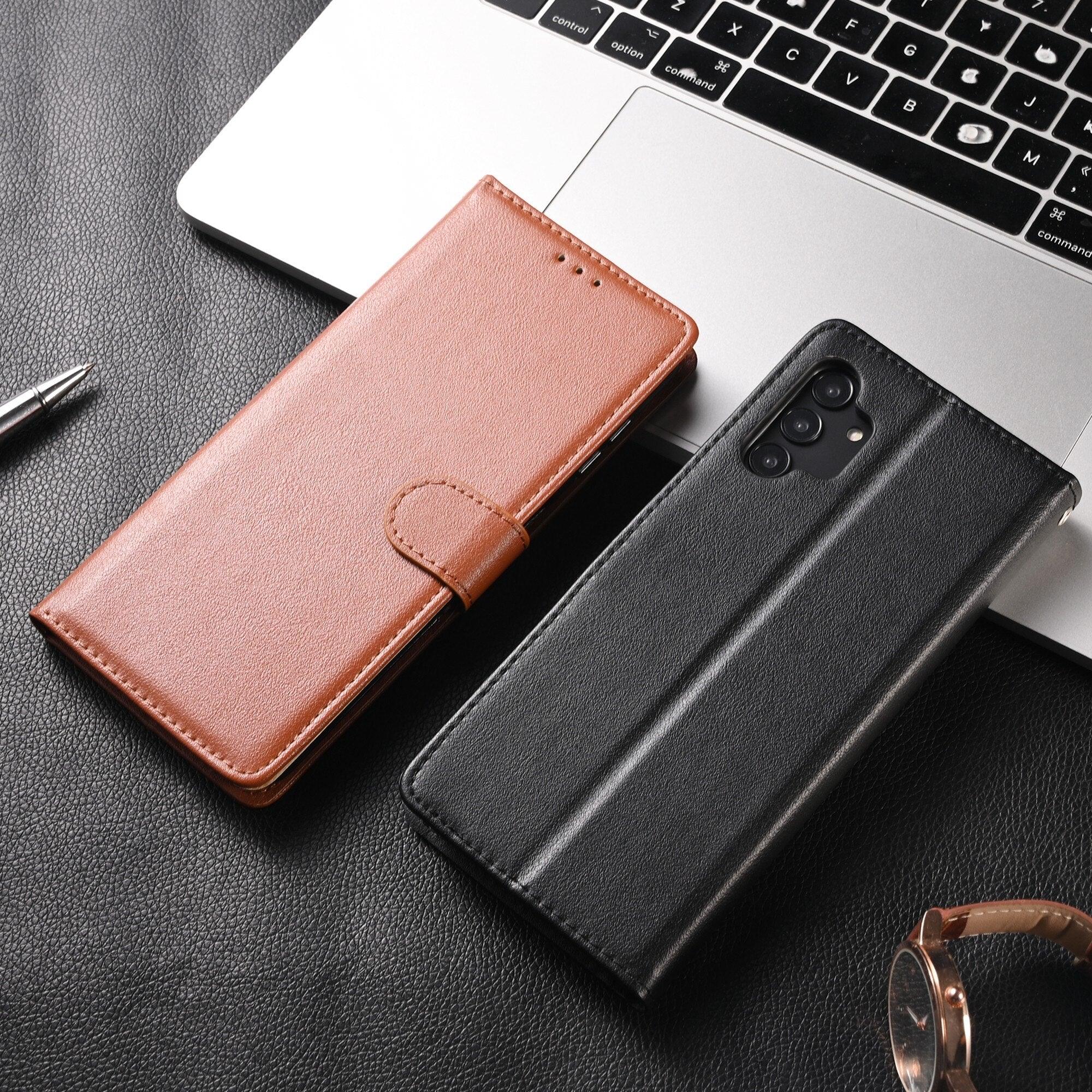 Premium PU /  Leather Case Magnetic Closure Protective Flip Wallet Case Cover Leather Case for Xiaomi Redmi Note 11S 10 10S 9 9S 9T 8T 8 7 6 5 5A Pro Max 4X 9A 8A 7A 6A POCO X3 NFC Flip Wallet Stevvex