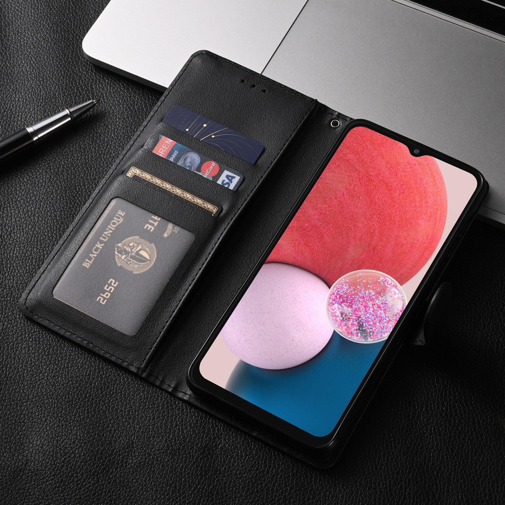 Premium PU /  Leather Case Magnetic Closure Protective Flip Wallet Case Cover Leather Case for Xiaomi Redmi Note 11S 10 10S 9 9S 9T 8T 8 7 6 5 5A Pro Max 4X 9A 8A 7A 6A POCO X3 NFC Flip Wallet Stevvex