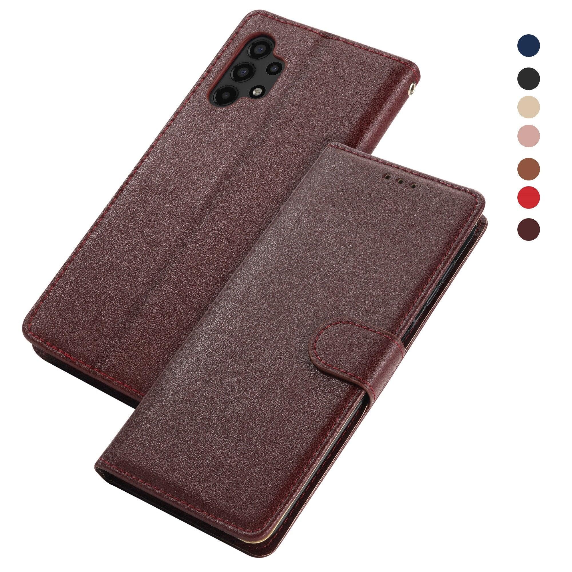 Premium PU /  Leather Case Magnetic Closure Protective Flip Wallet Case Cover Leather Case for Xiaomi Redmi Note 11S 10 10S 9 9S 9T 8T 8 7 6 5 5A Pro Max 4X 9A 8A 7A 6A POCO X3 NFC Flip Wallet Stevvex