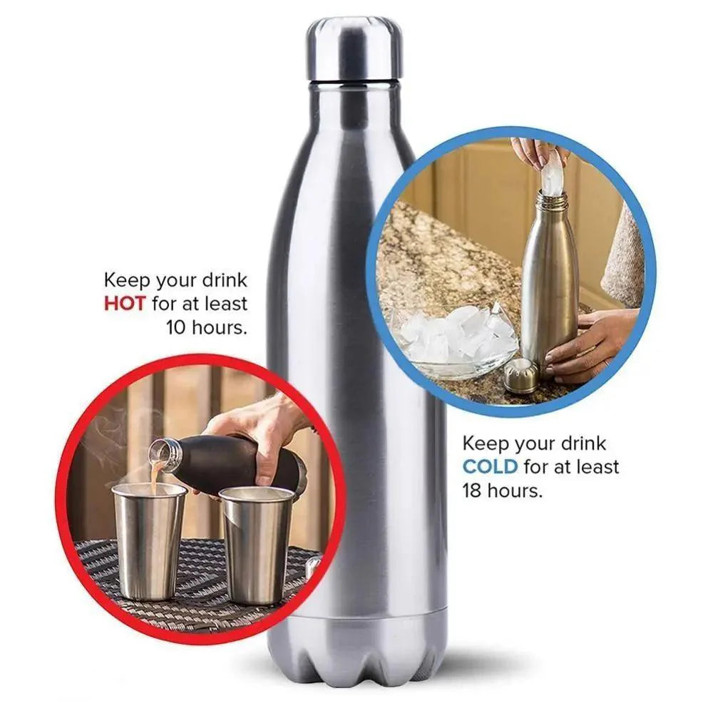 Premium Quality 350/500/750/1000ml Double-wall Creative BPA free Water Bottle Stainless Steel Beer Tea Coffee Portable Sport Vacuum thermos Stevvex