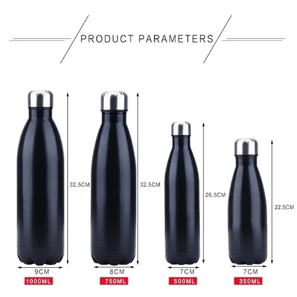 Premium Quality 350/500/750/1000ml Double-wall Creative BPA free Water Bottle Stainless Steel Beer Tea Coffee Portable Sport Vacuum thermos Stevvex