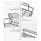Premium Quality Bathroom Kitchen Punch Corner Frame Shower Shelf Wrought Iron Shampoo Storage Rack Holder with Suction Cup Bathroom Accessories Stevvex