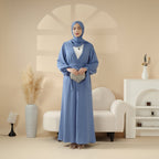 Premium Ribbon Sleeve Abaya: An Elegant Four-piece Abaya Set (MOA105)