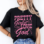 Pretty Girls Love God Tee Peachy Sunday