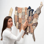 Wooden 3d Map of USA - Smokey - SJB-DIAMOND ELITES