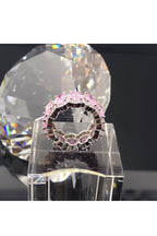 Princess Pink Eternity Ring Sterling Silver CZ Band