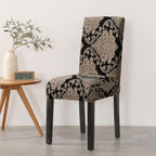 Print Pattened Dining Chair Cover Spandex Elastic Chair Slipcover Stretch Case For Chairs Wedding Hotel Banquet  Fit Stretch Short Dining Room Chair Covers with Printed Pattern Banquet Chair Seat Protector Slipcover For Home Party Hotel Wedding Ceremony Stevvex
