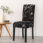 Print Pattened Dining Chair Cover Spandex Elastic Chair Slipcover Stretch Case For Chairs Wedding Hotel Banquet  Fit Stretch Short Dining Room Chair Covers with Printed Pattern Banquet Chair Seat Protector Slipcover For Home Party Hotel Wedding Ceremony Stevvex