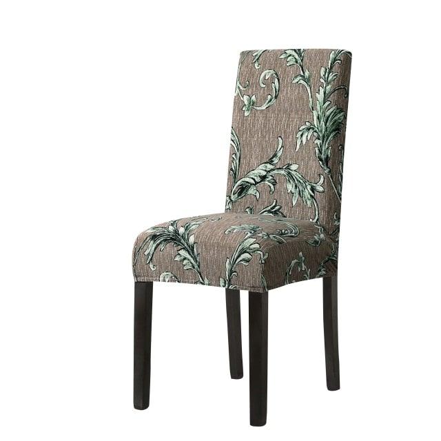 Print Pattened Dining Chair Cover Spandex Elastic Chair Slipcover Stretch Case For Chairs Wedding Hotel Banquet  Fit Stretch Short Dining Room Chair Covers with Printed Pattern Banquet Chair Seat Protector Slipcover For Home Party Hotel Wedding Ceremony Stevvex