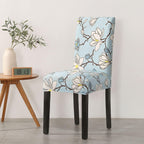 Print Pattened Dining Chair Cover Spandex Elastic Chair Slipcover Stretch Case For Chairs Wedding Hotel Banquet  Fit Stretch Short Dining Room Chair Covers with Printed Pattern Banquet Chair Seat Protector Slipcover For Home Party Hotel Wedding Ceremony Stevvex
