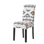 Print Pattened Dining Chair Cover Spandex Elastic Chair Slipcover Stretch Case For Chairs Wedding Hotel Banquet  Fit Stretch Short Dining Room Chair Covers with Printed Pattern Banquet Chair Seat Protector Slipcover For Home Party Hotel Wedding Ceremony Stevvex