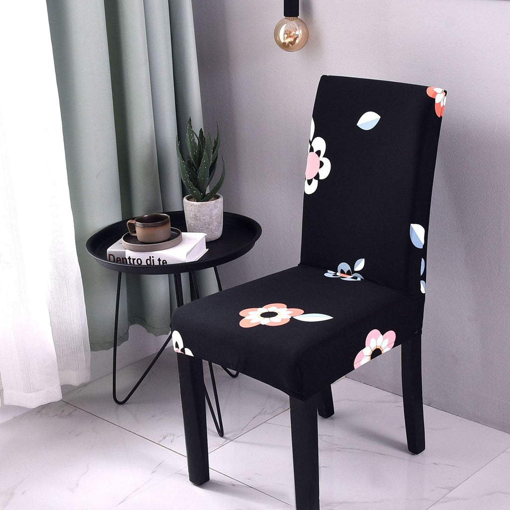 Print Pattened Dining Chair Cover Spandex Elastic Chair Slipcover Stretch Case For Chairs Wedding Hotel Banquet  Fit Stretch Short Dining Room Chair Covers with Printed Pattern Banquet Chair Seat Protector Slipcover For Home Party Hotel Wedding Ceremony Stevvex