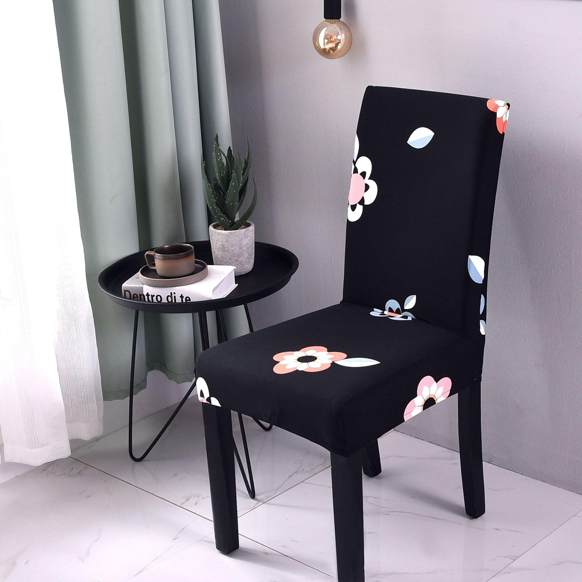 Print Pattened Dining Chair Cover Spandex Elastic Chair Slipcover Stretch Case For Chairs Wedding Hotel Banquet  Fit Stretch Short Dining Room Chair Covers with Printed Pattern Banquet Chair Seat Protector Slipcover For Home Party Hotel Wedding Ceremony Stevvex