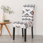 Print Pattened Dining Chair Cover Spandex Elastic Chair Slipcover Stretch Case For Chairs Wedding Hotel Banquet  Fit Stretch Short Dining Room Chair Covers with Printed Pattern Banquet Chair Seat Protector Slipcover For Home Party Hotel Wedding Ceremony Stevvex