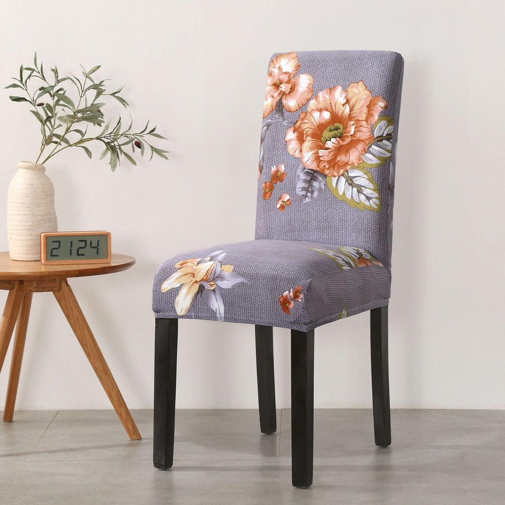 Print Pattened Dining Chair Cover Spandex Elastic Chair Slipcover Stretch Case For Chairs Wedding Hotel Banquet  Fit Stretch Short Dining Room Chair Covers with Printed Pattern Banquet Chair Seat Protector Slipcover For Home Party Hotel Wedding Ceremony Stevvex