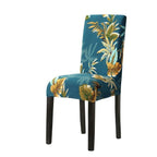 Print Pattened Dining Chair Cover Spandex Elastic Chair Slipcover Stretch Case For Chairs Wedding Hotel Banquet  Fit Stretch Short Dining Room Chair Covers with Printed Pattern Banquet Chair Seat Protector Slipcover For Home Party Hotel Wedding Ceremony Stevvex