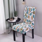 Print Pattened Dining Chair Cover Spandex Elastic Chair Slipcover Stretch Case For Chairs Wedding Hotel Banquet  Fit Stretch Short Dining Room Chair Covers with Printed Pattern Banquet Chair Seat Protector Slipcover For Home Party Hotel Wedding Ceremony Stevvex