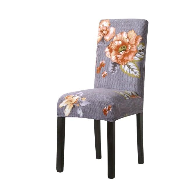 Print Pattened Dining Chair Cover Spandex Elastic Chair Slipcover Stretch Case For Chairs Wedding Hotel Banquet  Fit Stretch Short Dining Room Chair Covers with Printed Pattern Banquet Chair Seat Protector Slipcover For Home Party Hotel Wedding Ceremony Stevvex