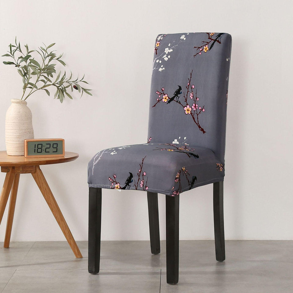 Print Pattened Dining Chair Cover Spandex Elastic Chair Slipcover Stretch Case For Chairs Wedding Hotel Banquet  Fit Stretch Short Dining Room Chair Covers with Printed Pattern Banquet Chair Seat Protector Slipcover For Home Party Hotel Wedding Ceremony Stevvex