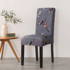 Print Pattened Dining Chair Cover Spandex Elastic Chair Slipcover Stretch Case For Chairs Wedding Hotel Banquet  Fit Stretch Short Dining Room Chair Covers with Printed Pattern Banquet Chair Seat Protector Slipcover For Home Party Hotel Wedding Ceremony Stevvex