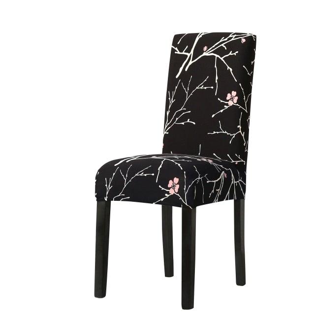 Print Pattened Dining Chair Cover Spandex Elastic Chair Slipcover Stretch Case For Chairs Wedding Hotel Banquet  Fit Stretch Short Dining Room Chair Covers with Printed Pattern Banquet Chair Seat Protector Slipcover For Home Party Hotel Wedding Ceremony Stevvex